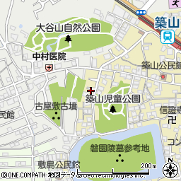 奈良県大和高田市築山360-10周辺の地図
