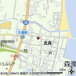 兵庫県淡路市久留麻北森2124周辺の地図