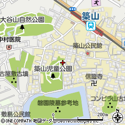 奈良県大和高田市築山487周辺の地図