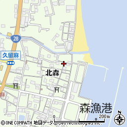 兵庫県淡路市久留麻北森2109周辺の地図