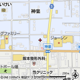 奈良県大和高田市神楽196周辺の地図
