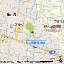 船山稲荷神社周辺の地図