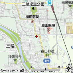 奈良県桜井市三輪484周辺の地図