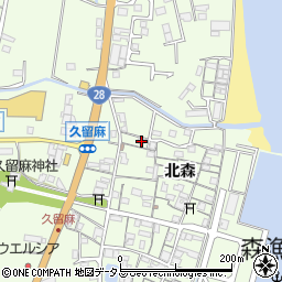 兵庫県淡路市久留麻北森2121周辺の地図