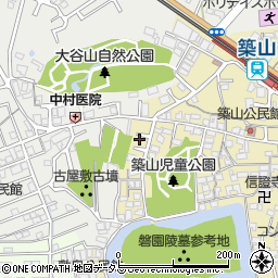 奈良県大和高田市築山609周辺の地図