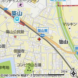 奈良県大和高田市築山674-7周辺の地図