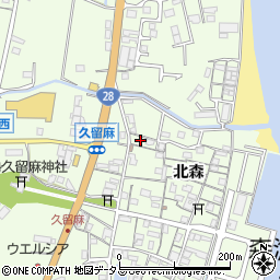 兵庫県淡路市久留麻北森2122-2周辺の地図