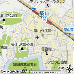 奈良県大和高田市築山647周辺の地図