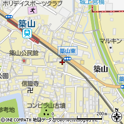 奈良県大和高田市築山674周辺の地図
