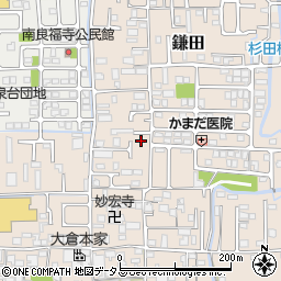 奈良県香芝市鎌田436周辺の地図