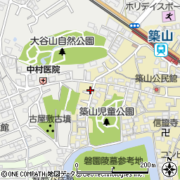 奈良県大和高田市築山360-12周辺の地図