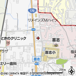 大阪府富田林市喜志町3丁目15周辺の地図