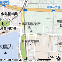水島ガス株式会社　本社液化ガス部周辺の地図