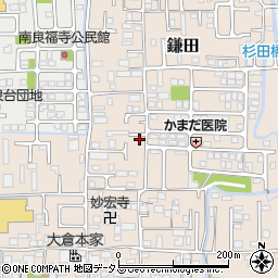 奈良県香芝市鎌田436-1周辺の地図