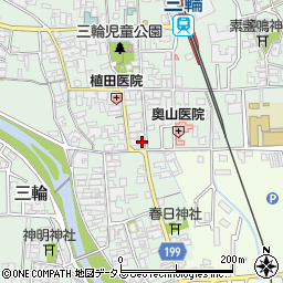 奈良県桜井市三輪486周辺の地図