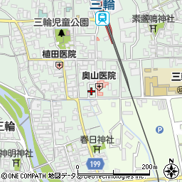 奈良県桜井市三輪397-18周辺の地図