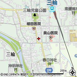 奈良県桜井市三輪488-3周辺の地図