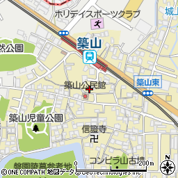 奈良県大和高田市築山455周辺の地図