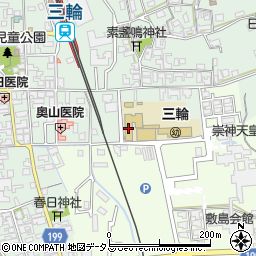桜井市立三輪小学校周辺の地図