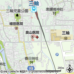 奈良県桜井市三輪392周辺の地図