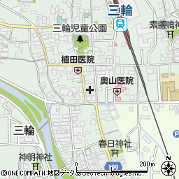 奈良県桜井市三輪488周辺の地図
