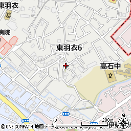 大阪府高石市東羽衣6丁目周辺の地図