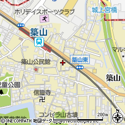 築山駅前寿司周辺の地図