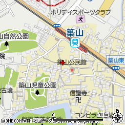 奈良県大和高田市築山474周辺の地図