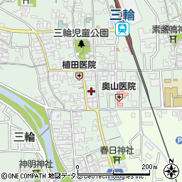 奈良県桜井市三輪488-1周辺の地図