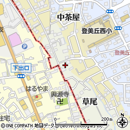 大阪府堺市東区草尾275周辺の地図
