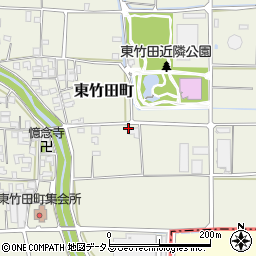 奈良県橿原市東竹田町周辺の地図