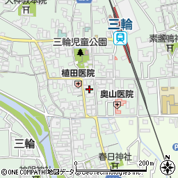 奈良県桜井市三輪491-2周辺の地図