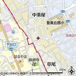 大阪府堺市東区草尾272周辺の地図