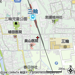 奈良県桜井市三輪388周辺の地図
