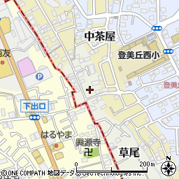 大阪府堺市東区草尾273周辺の地図