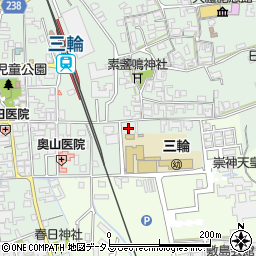 奈良県桜井市三輪333-1周辺の地図