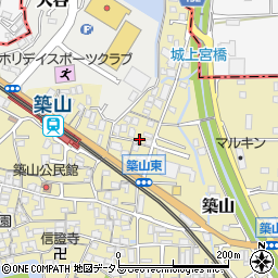 奈良県大和高田市築山705周辺の地図