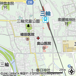奈良県桜井市三輪405周辺の地図