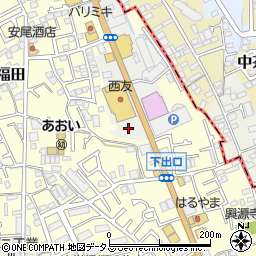 西友堺福田店駐車場周辺の地図