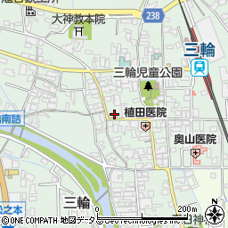 奈良県桜井市三輪535-1周辺の地図