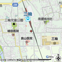 奈良県桜井市三輪351-1周辺の地図