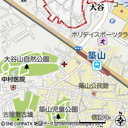 奈良県大和高田市築山621周辺の地図