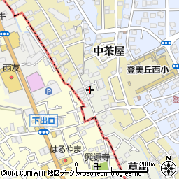 大阪府堺市東区草尾267周辺の地図