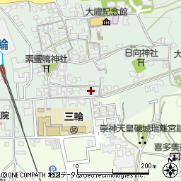 奈良県桜井市三輪266-1周辺の地図