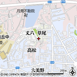 大阪府堺市東区草尾1091周辺の地図