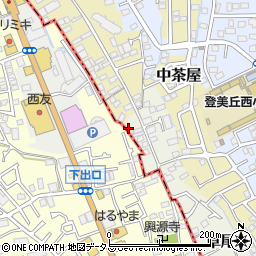 大阪府堺市東区草尾264周辺の地図