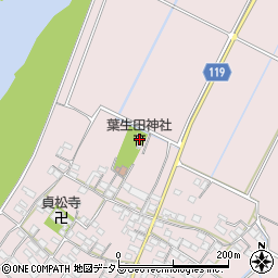 葉生田神社周辺の地図