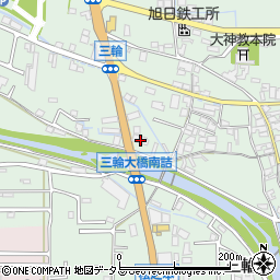 奈良県桜井市三輪961-1周辺の地図