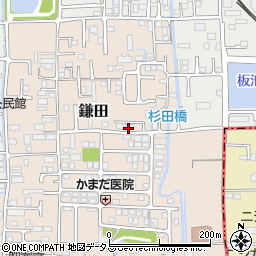 奈良県香芝市鎌田546-3周辺の地図