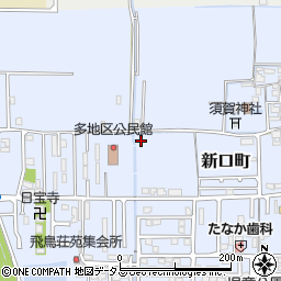 奈良県橿原市新口町周辺の地図